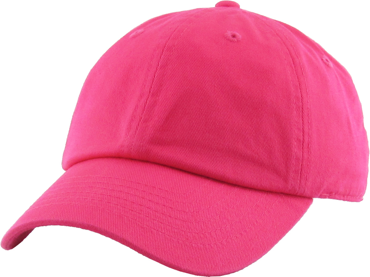 Hot Pink youth low profile front view